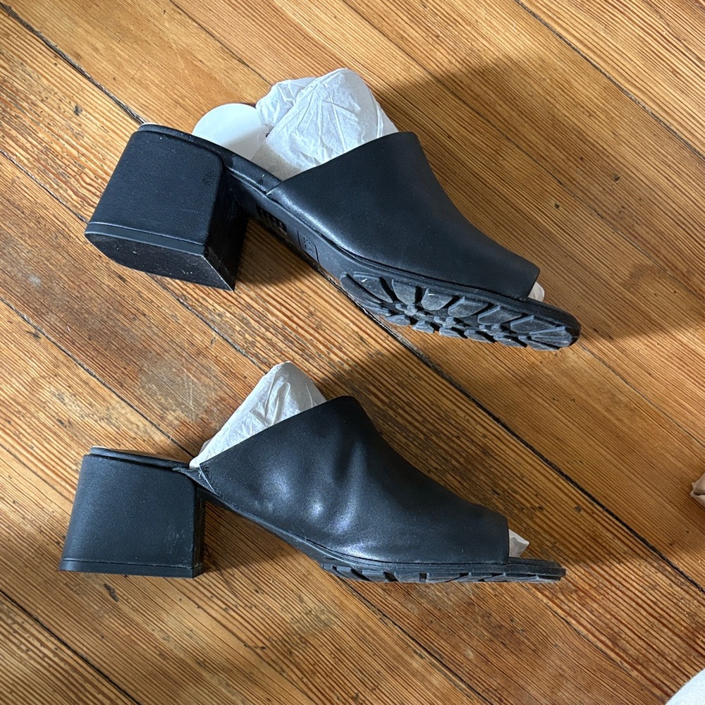 Blondo Black Slip-On Block Heels